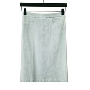 Sylvie Schimmel Pale Sky Blue Suede Pencil Skirt Skirt Size 36 Approx US XS